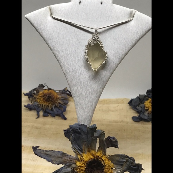 Pharaoh Land Gems Jewelry Authentic Libyan Desert Glass Necklace 925 Poshmark